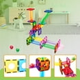 thumbnail image 3 of PicassoTiles Marble Run Magnetic Tiles for Kids – 40PCS STEM Construction Building Blocks Race Track Educational Toy Set, 3 of 8