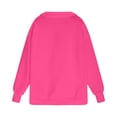 thumbnail image 5 of Bnwani Girls Crewneck Sweatshirt Crew Neck Long Sleeve Half Zip Fleece Sweatshirt Plain Pullover Size 7-8, 5 of 7
