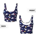 thumbnail image 6 of Goofa Lama in Space Printed Sports Bras for Women, High Impact Running Bra Workout Crop Tank Tops Longline Sports Bra Push up-X-Large, 6 of 9