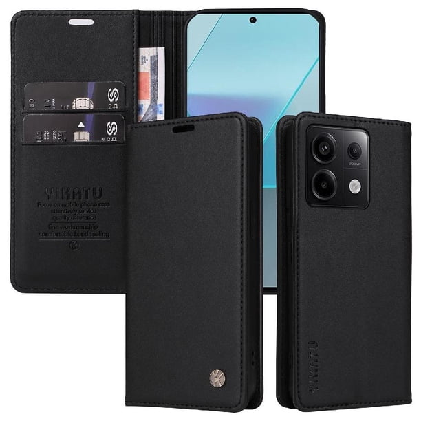 Funda para Xiaomi Redmi Note 13 Pro 5G Estuche de Cuero PU Tipo Cartera con Ranuras para Tarjetas y Cierre Magnético