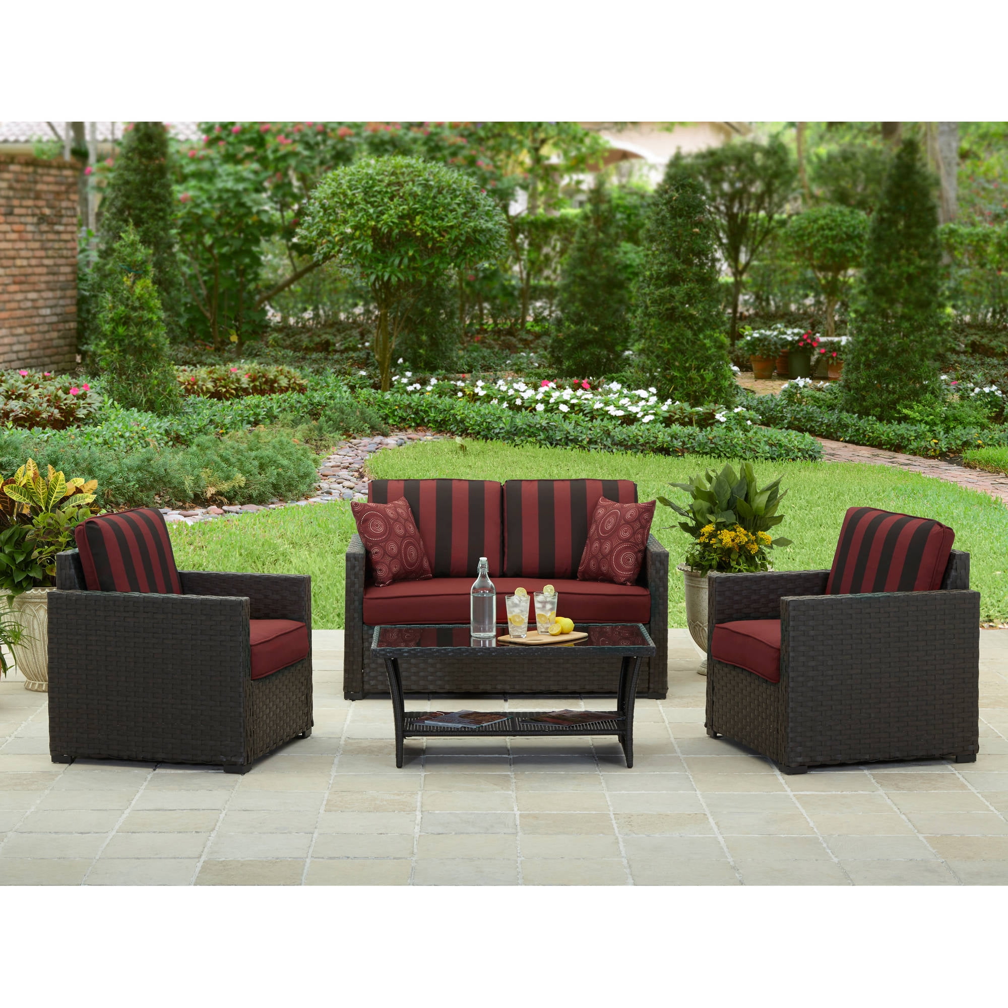 Better Homes And Gardens Rush Valley 4 Piece Outdoor Conversation