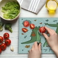 thumbnail image 3 of Family Cutting Board, I Love My Family Theme Hand Drawn Alligators Natural Background Fun Graphic, Decorative Tempered Glass Cutting and Serving Board, Large Size, Multicolor, by Ambesonne, 3 of 5