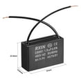 thumbnail image 2 of Uxcell 37x23.5x12.6mm 1.5uF 450V AC 2 Wires CBB61 Ceiling Fan Capacitors 5 Pack, 2 of 5