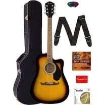 Fender FA-125CE Dreadnought Cutaway Acoustic-Electric Guitar - Sunburst w/ Hard Case
