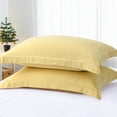 thumbnail image 4 of PiccoCasa Soft 1800 Microfiber Oxford Pillowcases 2Pcs, King Gold, 4 of 8
