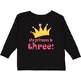 thumbnail image 3 of Inktastic 3rd Birthday Princess I'm Three Girls Long Sleeve Toddler T-Shirt, 3 of 5