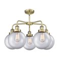 thumbnail image 2 of Innovations Lighting  Beacon - 5 Light 26" Stem Hung Chandelier Antique Brass/Clear, 2 of 5
