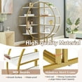 thumbnail image 4 of Aukfa 4 Tier Bookshelf,Round Bookcase with Storage Metal Frame - Gold, 4 of 8