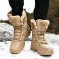 thumbnail image 5 of Cyiecw Waterproof Snow Boots for Men and Women Outdoor Mid-tube Lace Winter Warm Plus Velvet Snow Cotton Shoes Thick-soled High-top Boots, 5 of 7