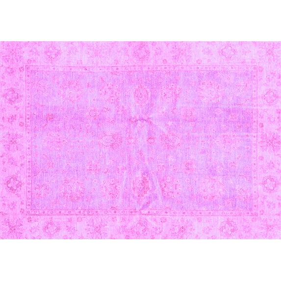 Ahgly Company Indoor Rectangle Oriental Purple Traditional Area Rugs, 2' x 3'