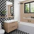 thumbnail image 2 of Siena 5.35 in. x 5.35 in. Matte Black Ceramic Cross-Shaped Deco Wall and Floor Tile (5.37 sq. ft./case) (27-pack), 2 of 4