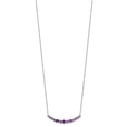 thumbnail image 2 of 925 Sterling Silver Cable Gemstone Necklace Chain Amethyst Pendant w/Necklace 18 inch, 2 of 3