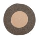 thumbnail image 1 of Tapis rond en jute réversible, style nordique rétro, tendance, pour chambre à coucher, couloir, couleur rétro, 80 cm, 1 of 3
