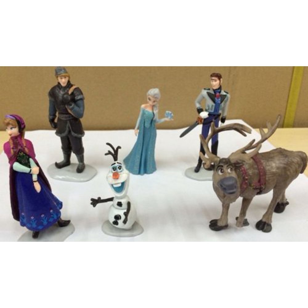 Frozen Figure Play Set 6pcs Doll Anna Elsa Hans Kristoff Sven Olaf
