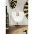 thumbnail image 1 of DecMode 12"W, 13"H Mother of Pearl Eclectic Birds Sculpture, White, 1 of 8