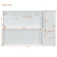 thumbnail image 5 of Queen Size Murphy Bed with Closet and Drawers, Wall Bed with Built-in Top Shelf, Can Be Folded Into A Cabinet, for Guest Room Small Room, Space Saving & No Box Spring Needed, White, 5 of 9