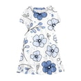 thumbnail image 5 of Cethrio Girls' Nightgowns Size 7-8, Comfy Mid-length Summer Short Sleeve Kids Sleep Dresses Sleepwear Multicolor Size 8, 5 of 8