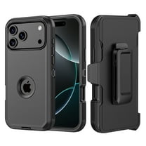 Moonbay for iPhone 17 Pro Case with Belt Clip Holster Military Grade Heavy Duty Protection 3 in 1 Shockproof Durable Detachable iPhone 17 Pro 6.3 inch 2025 Phone - Black