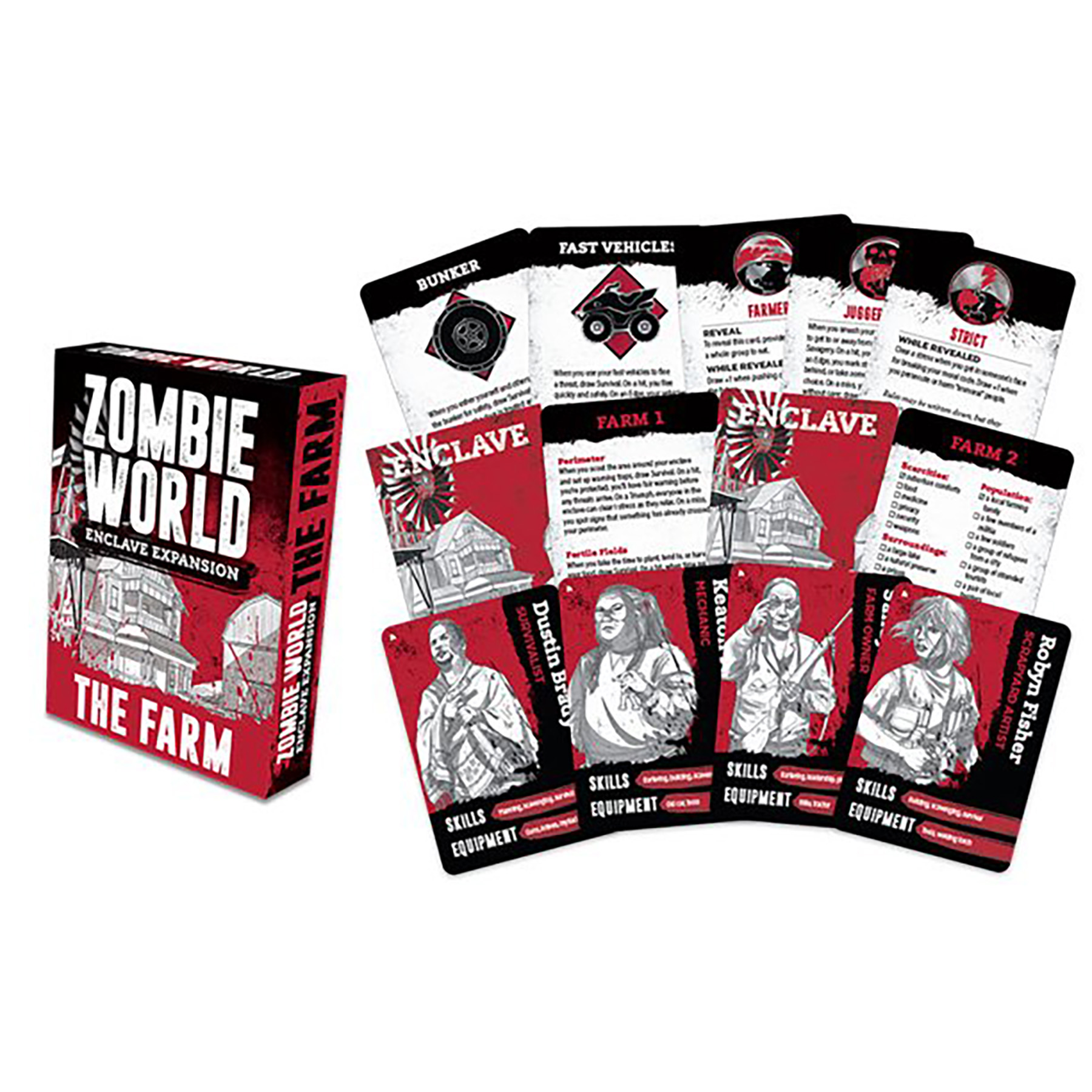 Zombie World: The Farm - Enclave Expansion - Tapletop RPG, Ages 17+, 3-9 Player, 2-4 Hour Sessions