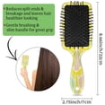 thumbnail image 4 of Summer Fruit Lemon Hair Brush Detangler Brush with Nylon Bristle for Thick Curly Thin Long Short Wet or Dry Hair Adds Shine and Makes Hair Health Paddle Hairbrush for Women Men, 4 of 6
