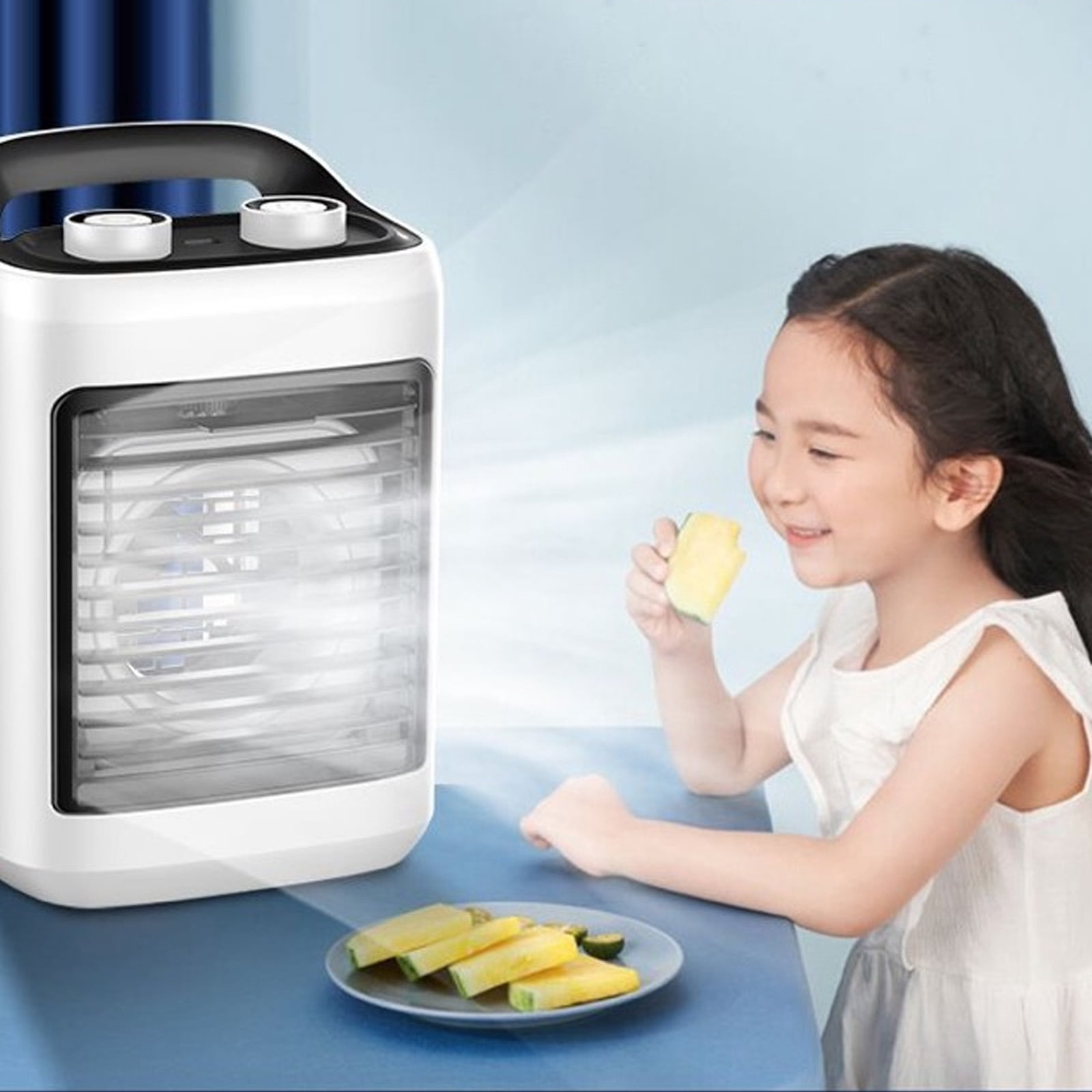Rechargeable Compact Rechargeable Cooling Fan 180ml Ice Bag Technology 3 Adjustable Speeds For Home Vehicles Indoor Use