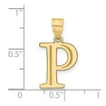 thumbnail image 2 of 10k Solid Yellow Gold Polished Etched Letter P Initial Pendant Necklace Pendant for Women - .5 Grams, 2 of 2