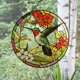 thumbnail image 5 of 4 piezas vidrieras adhesivas anticolisión pájaro girasol abeja ventana pegatinas extraíbles vinilo no adhesivo, 5 of 5