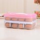 thumbnail image 3 of Caja de almacenamiento de huevos de doble capa, 24 rejillas, organizador de contenedores para el hogar y la cocina (rosa), 3 of 8