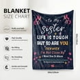 thumbnail image 2 of Sister Gifts Blanket,Gifts for Sister,Gifts for Sister on Mothers Day, Christmas, Sisters Day Gifts,Sisters Birthday Graduation Gifts Ideas Navy Blue,60"x 50" (Star and Moon), 2 of 5