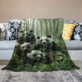 thumbnail image 2 of Orinice Cute Pandas Bamboo Blanket Gifts for Adults Kids Girls Panda Bear Flannel Throw Blankets Soft Fuzzy Lightweight for Home Decor Couch Bed Sofa  60x80in, 2 of 6