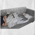 thumbnail image 6 of NYC Scene Soft Flannel Fleece Throw Blanket, Modern Design of New York Calligraphy with City Skyscrapers, Cozy Plush for Indoor and Outdoor Use, 50" x 70", Charcoal Grey White, by Ambesonne, 6 of 6