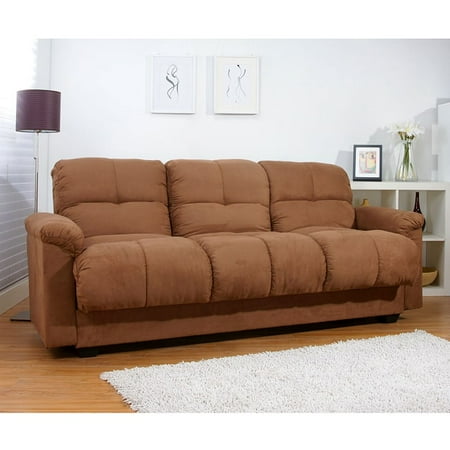 Multifunctional Microsuede Mocha Storage Sleeper Sofa Bed Multifunctional Microsuede Mocha Storage Sleeper Sofa Bed