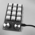 thumbnail image 2 of Teclado para juegos con cable personalizado macro Teclado mecánico programable (blanco), 2 of 6