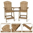 thumbnail image 6 of Soonbuy Outdoor Bar Height Adirondack Chairs with Connecting Tray, Balcony Chairs Adirondack for Deck, Backyard, Outdoor Tall Adirondack Chairs, Patio High Adirondack Chairs Set of 2, 6 of 7