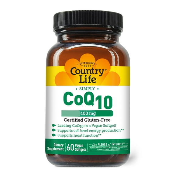 Country Life Vegan CoQ10, 100 mg, 60 Vegan Softgels