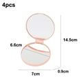 thumbnail image 2 of Portable Plastic Folding Circular Embossed Cosmetic Mirror - style2, 2 of 5