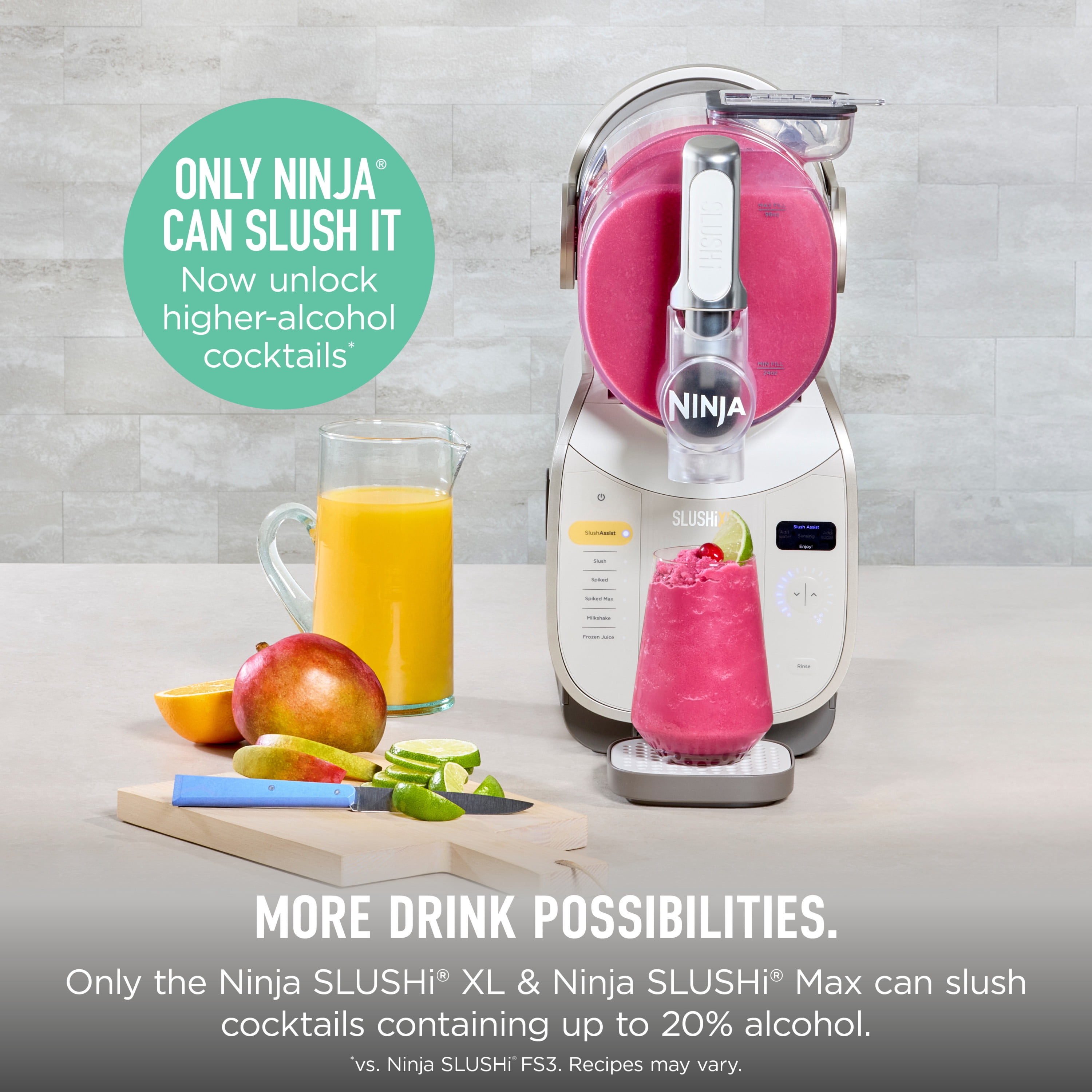Ninja SLUSHi XL 128-Oz Frozen Drink Machine, SlushAssist Technology, 6 Presets, Dishwasher Safe, Party-Sized, Slushy Maker, FS601 Mocha