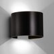 thumbnail image 1 of Aplique de pared LED de 12 W para interior y exterior, resistente al agua IP65, 960 lm, moderno aplique de aluminio, regulable, blanco frío de 6500 K [negro], 1 of 5