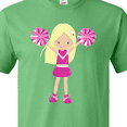 thumbnail image 4 of Inktastic Cheerleaders, Girl With Blonde Hair, Pink Uniform T-Shirt, 4 of 5
