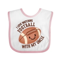 Inktastic I Love Watching Football with My Uncle Boys or Girls Baby Bib