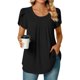 thumbnail image 2 of Blusa de manga corta con cuello redondo, informal, cómoda, a la moda para mujer OAVQHLG3B Store  lin121212, 2 of 4