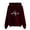 Wine, variant on Halloween Sweatshirt for Women Hoodies Sweatshirts Oversized Streetwear Pullover Hoodie with Music Note Design Casual Comfortable Blend for Fall and Winter Loose Fit Long Sleeve Sweatshirt Pink M