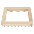 thumbnail image 1 of Wooden Knitting Loom, 12 Inch 20 Rows, Handmade Block Weaving Tool for DIY Weaving Pegs Crochet Needlework Tools with Non Detachable Hooks, Suitable for Making Cushions, Scarves,, 1 of 7