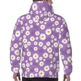 thumbnail image 3 of Bingfone Daisies Flowers Men's Drawstring Hoodie Long Sleeve Pocket Sweatshirts-4X-Large, 3 of 6