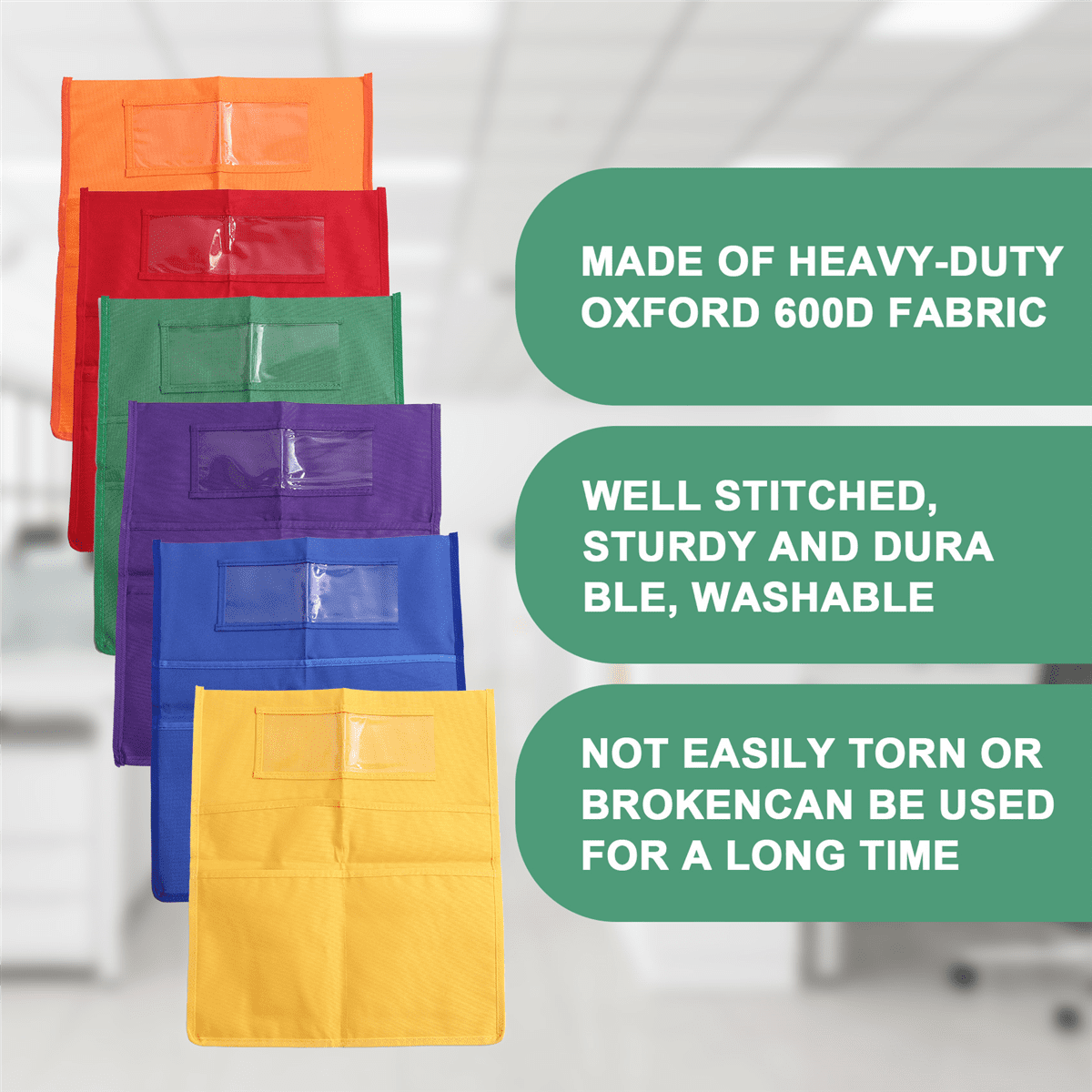 Classroom Chair Pockets, Chair Pocket Charts, Chart Pockets, Chair Storage Bag with Name Tag,Classroom Organization,6pcs