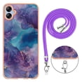 thumbnail image 5 of Mantto for Samsung Galaxy A05 Case, with Lanyard Adjustable Strap, Marble Pattern Soft TPU Bumper Hard PC Back Shockproof Protective Glossy Stylish Durable Phone Case for Women Girls,Purple, 5 of 7