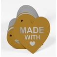 thumbnail image 3 of Inkdotpot Pack Of 50 Made With Love Wedding Favor Paper Tags Craft Real Silver Foil Hang Tags, 3 of 6