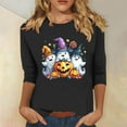 thumbnail image 2 of Wiyuqeen Gobble Shirts for Women 3/4 Sleeve Thanksgiving Tshirts Crew Neck Turkey Graphic Tees Plus Size Casual Loose Tops, 2 of 5