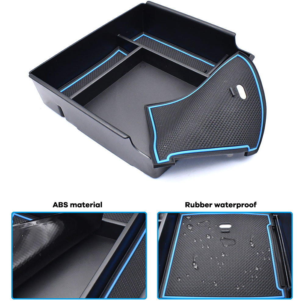 JJMY Car Center Armrest Storage Tray Organizer Box Anti-slip For 2022-2025 KIA Carnival , 1 Pack