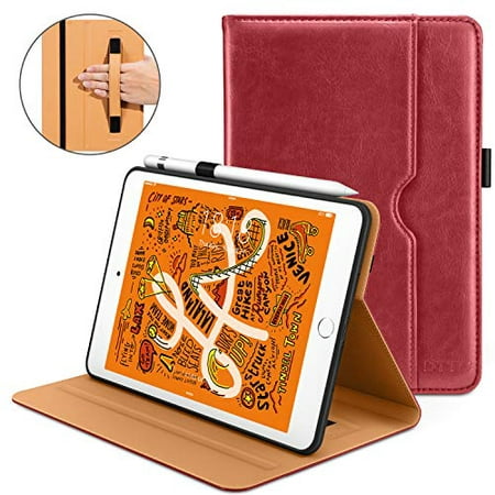 DTTO iPad Mini 5th Generation 2019 Case  [Noble Series] Leather Folio Cover Case with Apple Pencil Holder for iPad Mini 5 2019 [Auto Sleep/Wake]  Red DTTO iPad Mini 5th Generation 2019 Case  [Noble Series] Leather Folio Cover Case with Apple Pencil Holder for iPad Mini 5 2019 [Auto Sleep/Wake]  Red